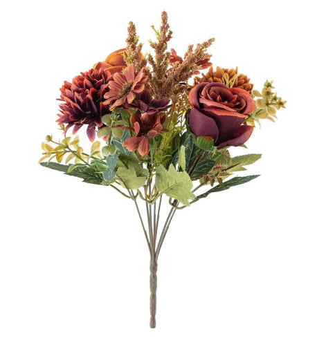 Artificial Flower Arrangement with Roses and Hydrangeas (One Piece)