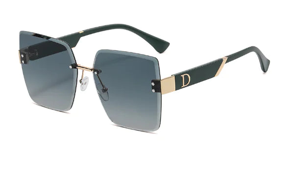 Fashionable Frameless Sunglasses for Women - Oversized