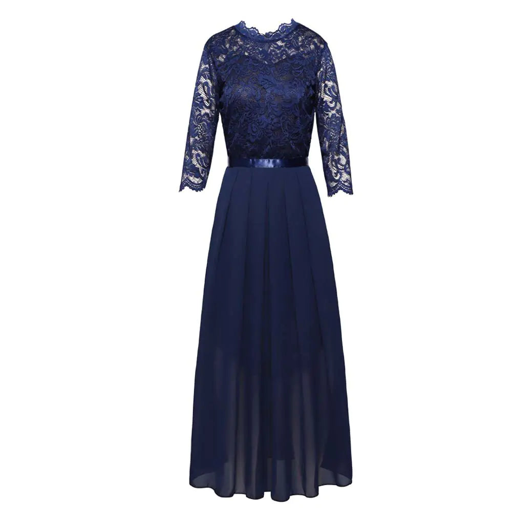 Lace Long Evening Dress for Women (One Piece)