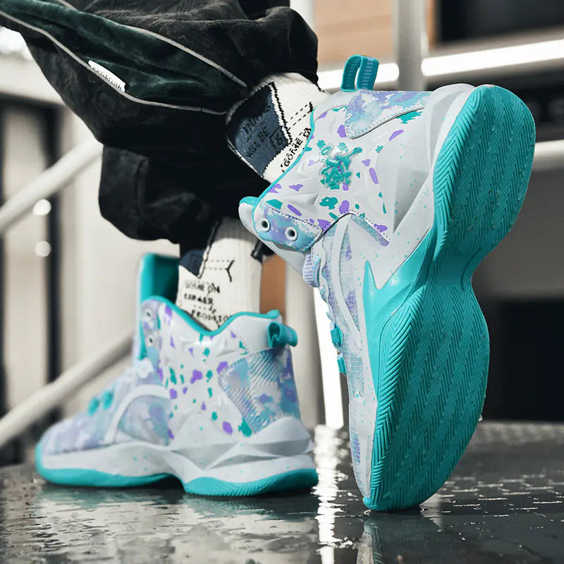 New High-Top Basketball Shoes for Boys (Mesh)