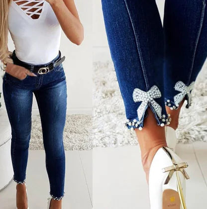 Michaela Pants with Slimming Butterfly Embellishments