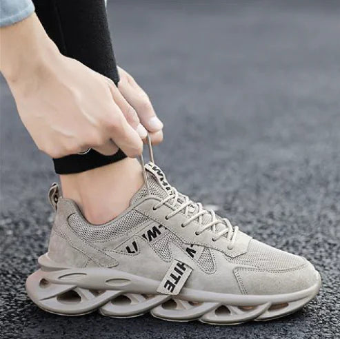 Breathable Mesh Sneakers for Men - Casual White Shoes