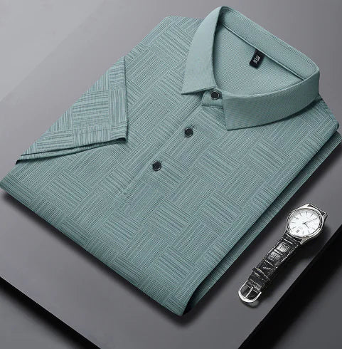 Men's Textured Polo Shirt (Short Sleeve, One Piece)