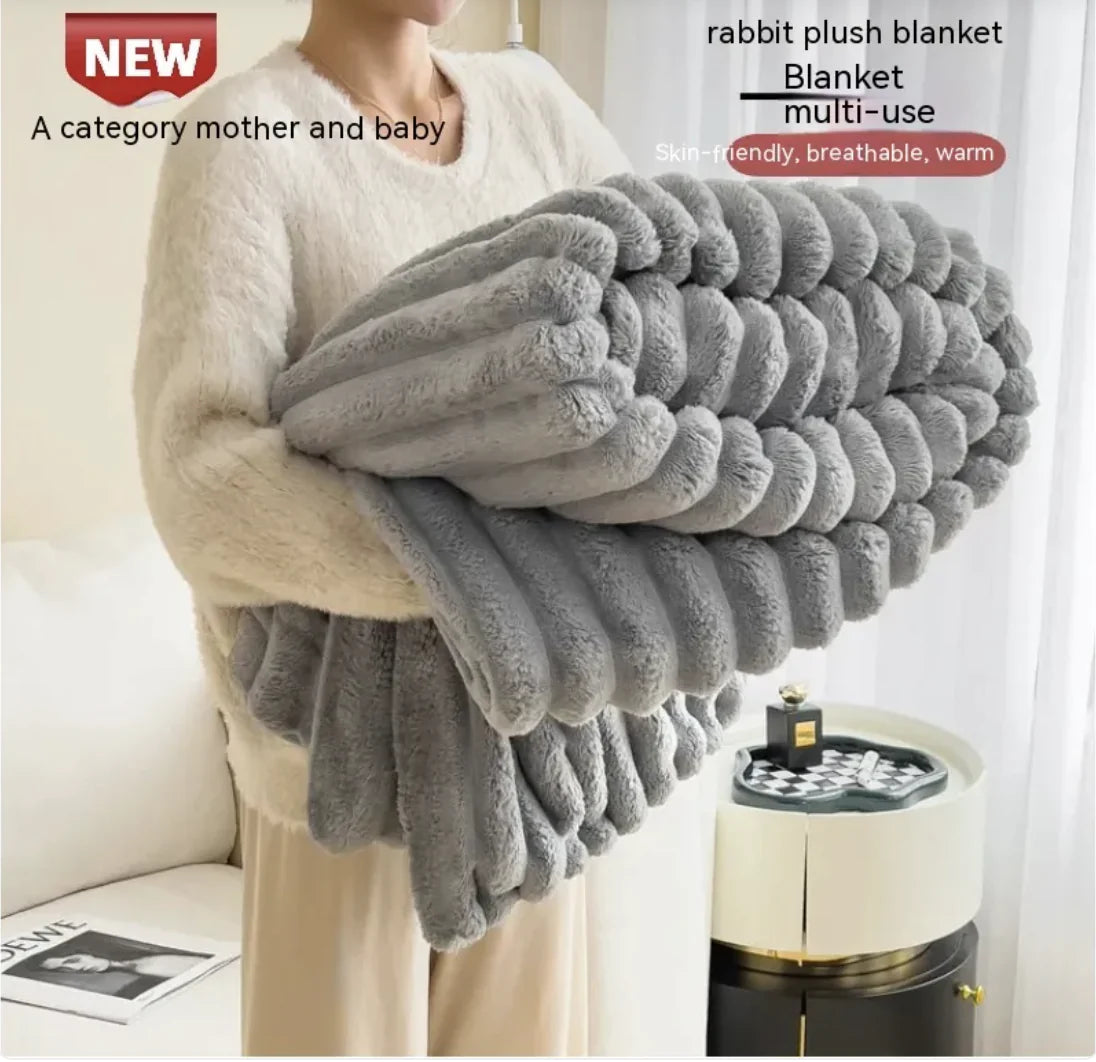 Double-Sided Soft Velvet Fur Blanket