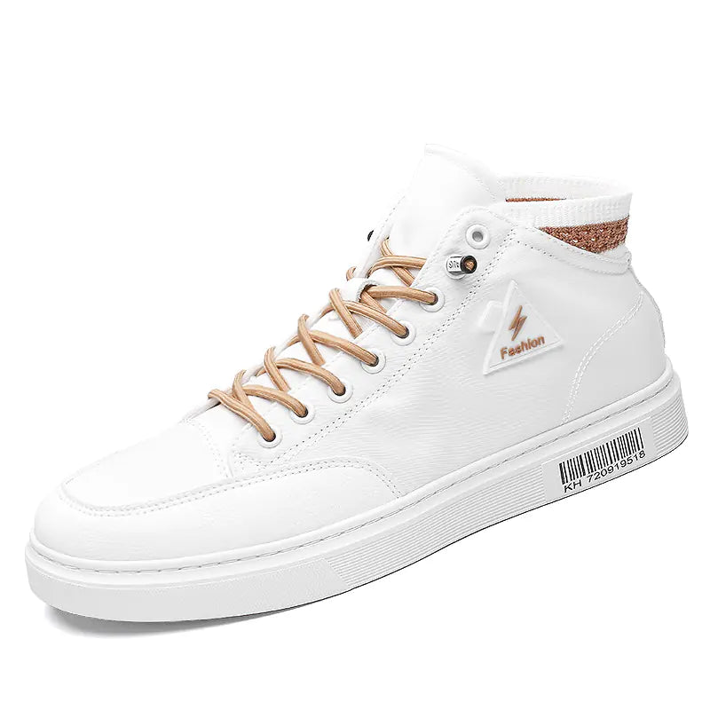 Men's High-Top Canvas Sneakers - Breathable Casual Shoes