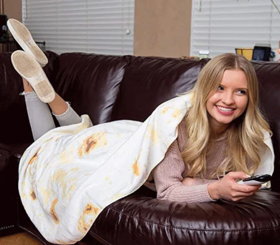 Milk Velvet Blanket, Burrito Blanket for Home Use