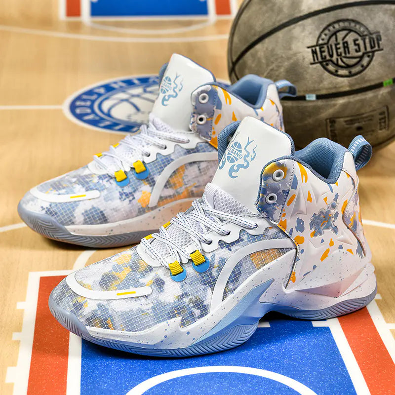 New High-Top Basketball Shoes for Boys (Mesh)