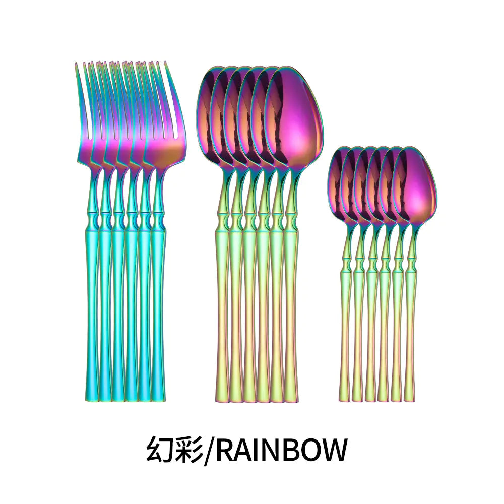 Titanium Coated Stainless Steel Cutlery Set for Dining