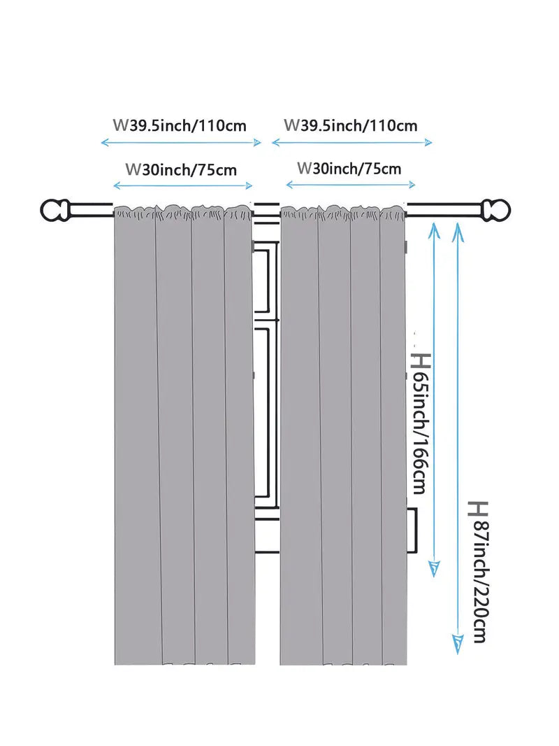 Flower Pattern Window Curtains for Bedroom & Living Room