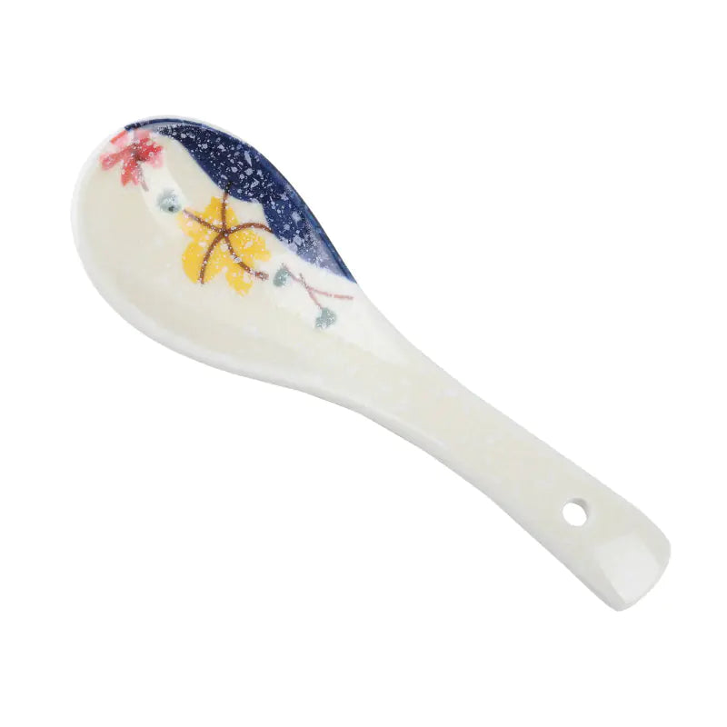 Japanese Ceramic Hand-Painted Spoon for Dining