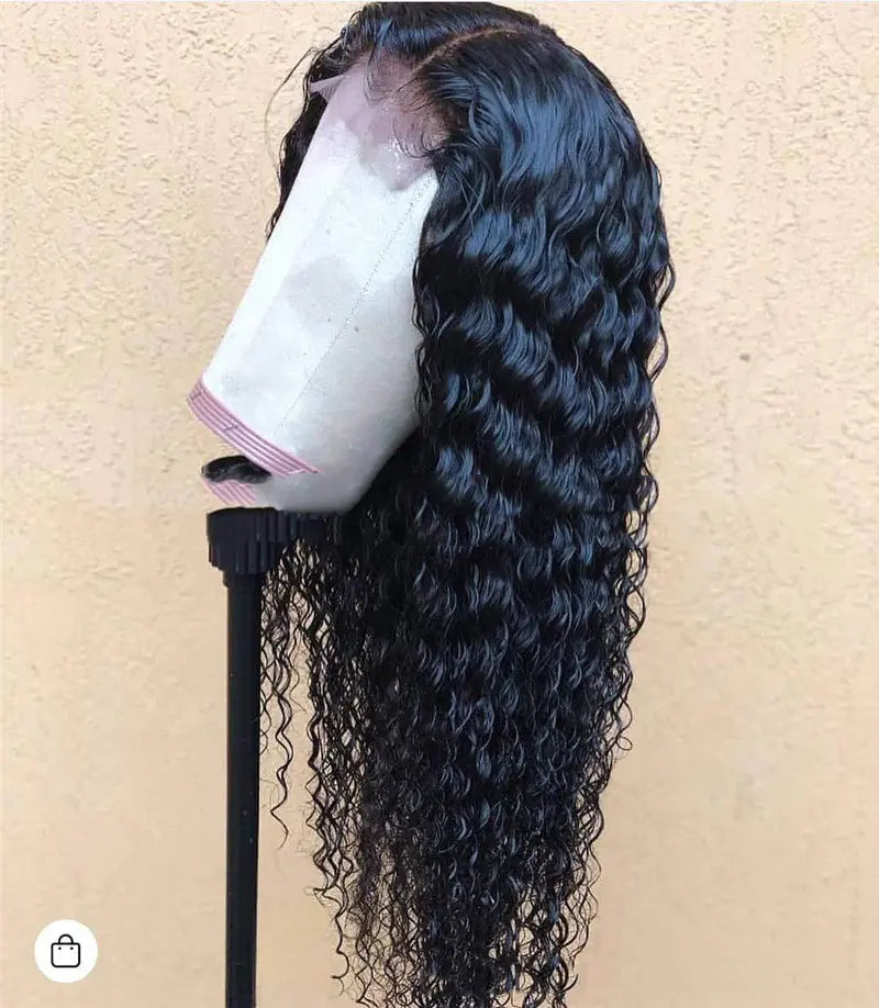 Ladies Front Lace Long Curly Wig in Chemical Fiber