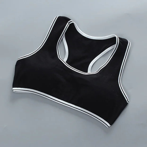Girls' Striped Sports Underwear with Removable Pads