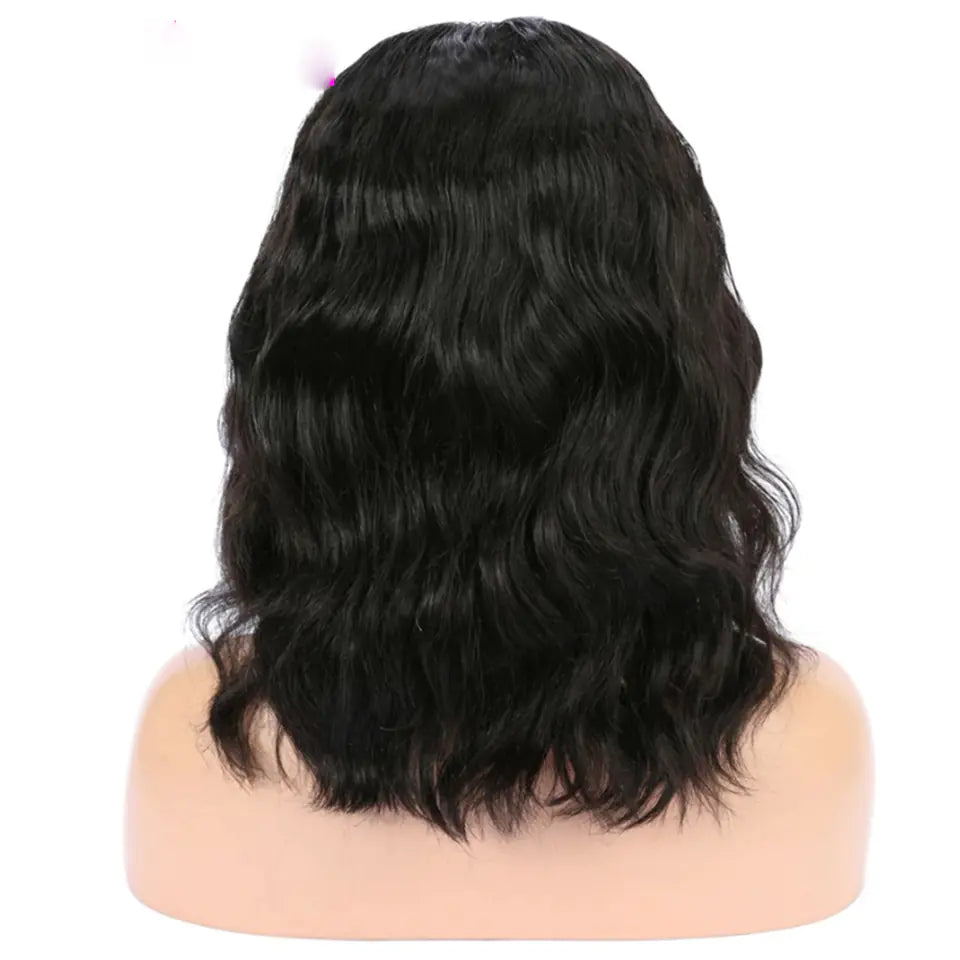 Peruvian Short Curly Lace Human Hair Wig