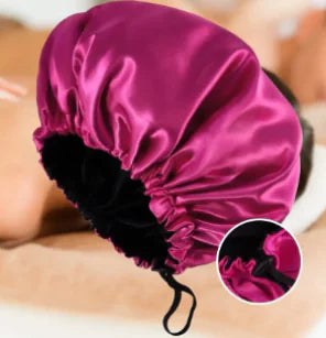 2 Pack Adjustable Satin Hair Bonnets for Women