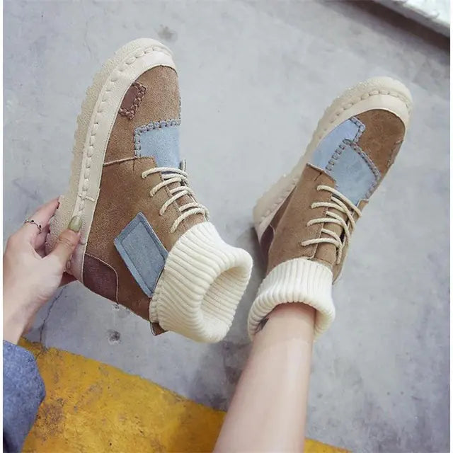 Colorful High-Top Canvas Sneakers for Women - Casual Style