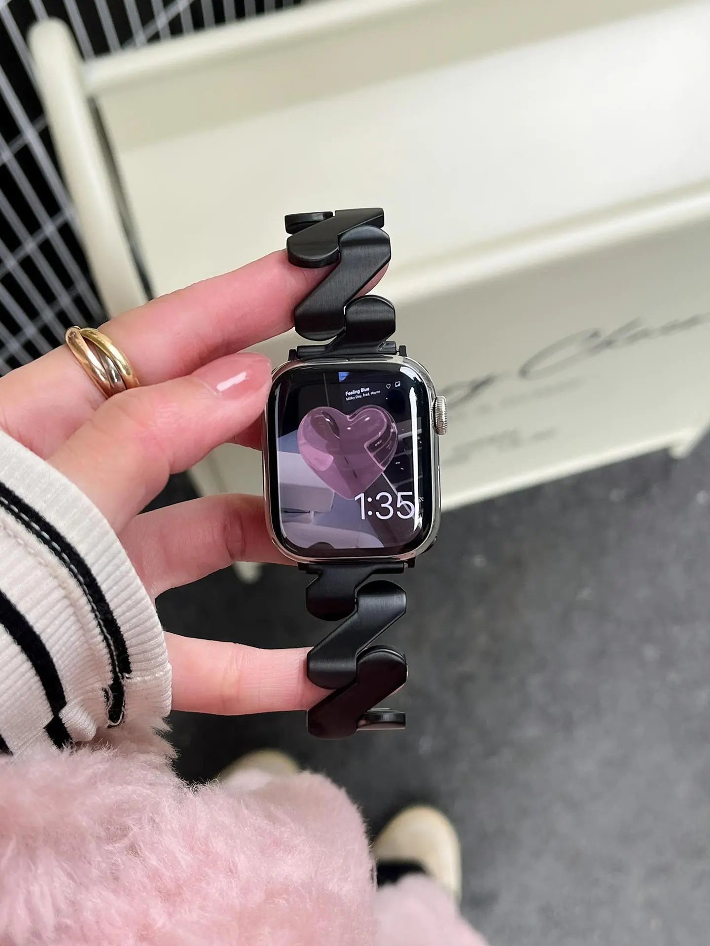 Metallic Wave Pattern Apple Watch Band for iWatch 8765