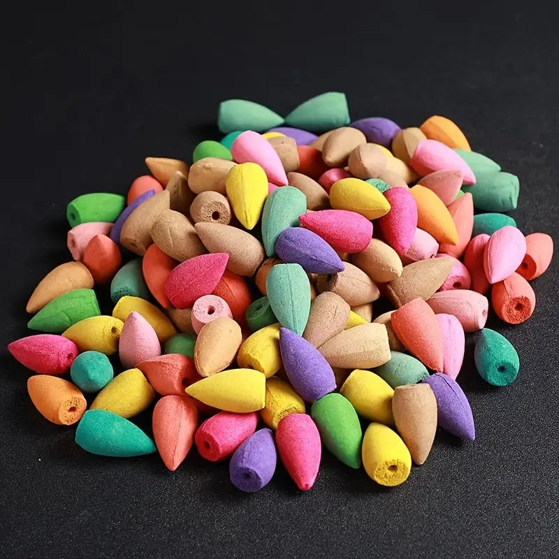 128pcs Aromatic Backflow Incense Cones for Meditation