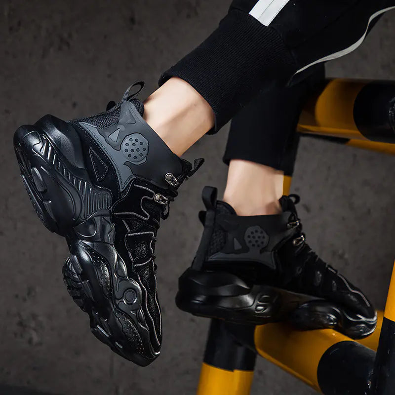 Color Block Sneakers for Men - Dad Shoes with Height Boost