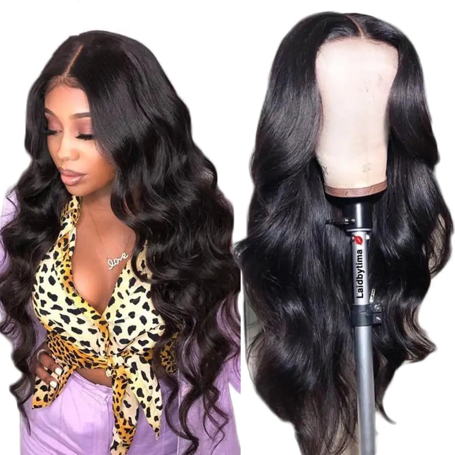 Black Mid-length Curly Lace Front Synthetic Wig