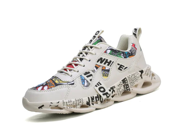 Dad Sneakers with Floral Print - Casual Sports Shoes