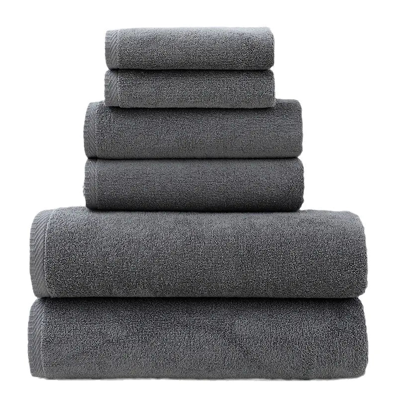 Cotton Towel Set for Adults - 6 Pieces, Amazon Supply