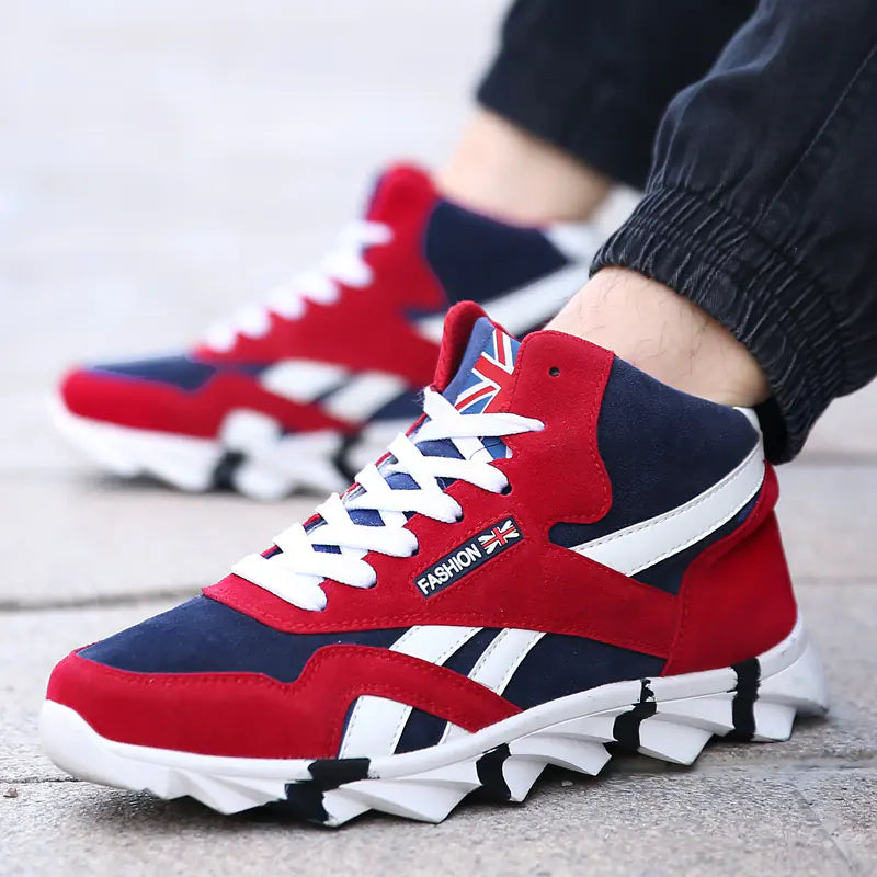 Fashionable Casual Men's Shoes with Thick Sole Design