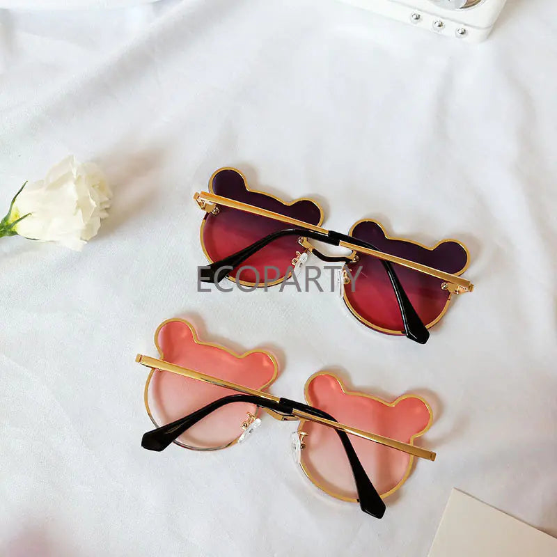 Trendy Designer Cartoon Bear Sunglasses for Kids 2023
