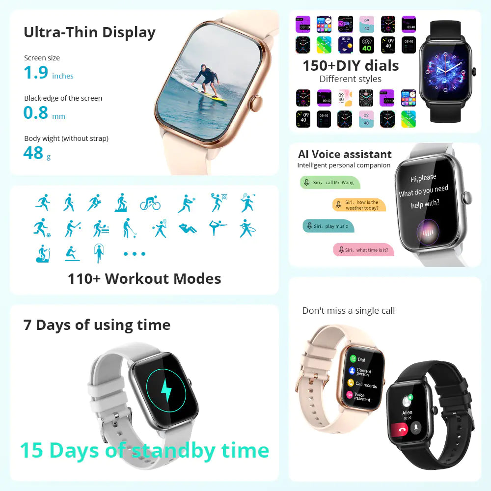 COLMI C61 Smart Watch with Heart Rate and Music Features