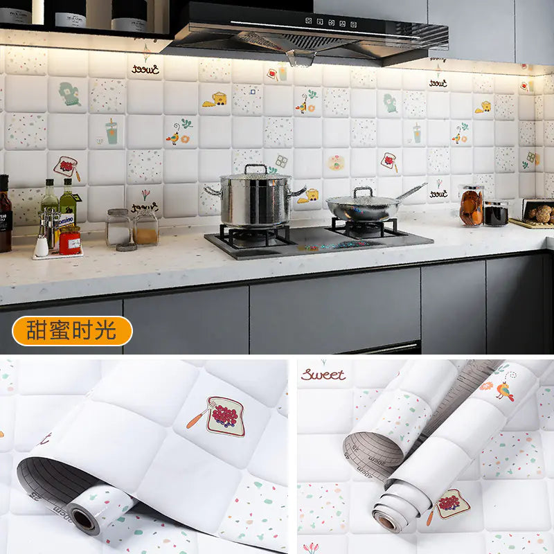 Self-Adhesive Waterproof Kitchen Oil-Resistant Stickers