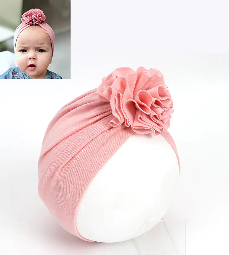 Cotton Floral Hat for Infants - Stylish Fall Winter Design