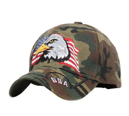 Embroidered Eagle Baseball Cap for Summer Outdoor Use