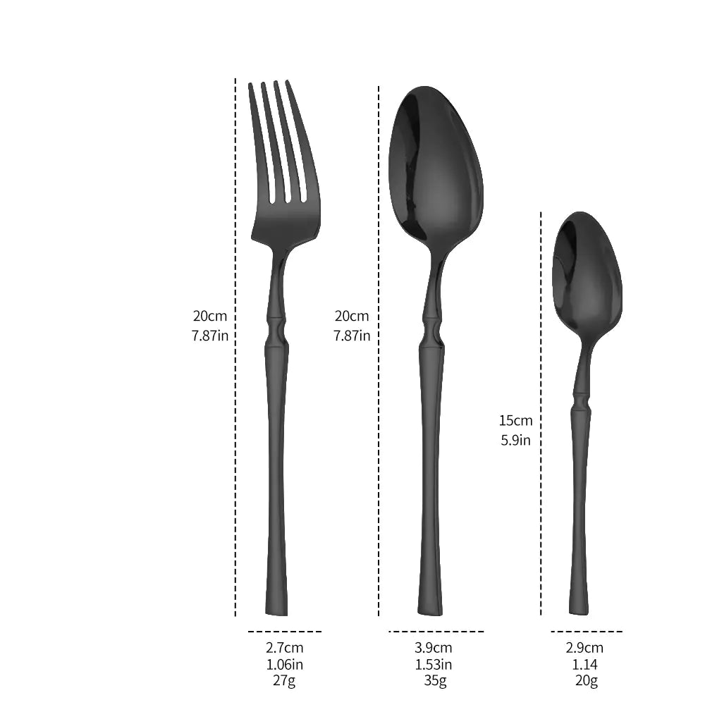 Titanium Coated Stainless Steel Cutlery Set for Dining