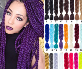 African Black Braid High-Temperature Synthetic Wig