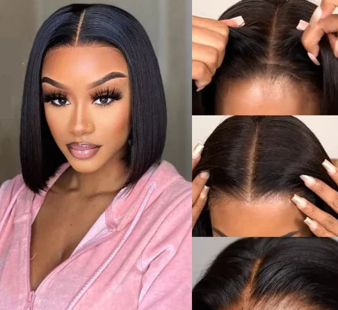 Lace Bob Wig in Natural Black Color