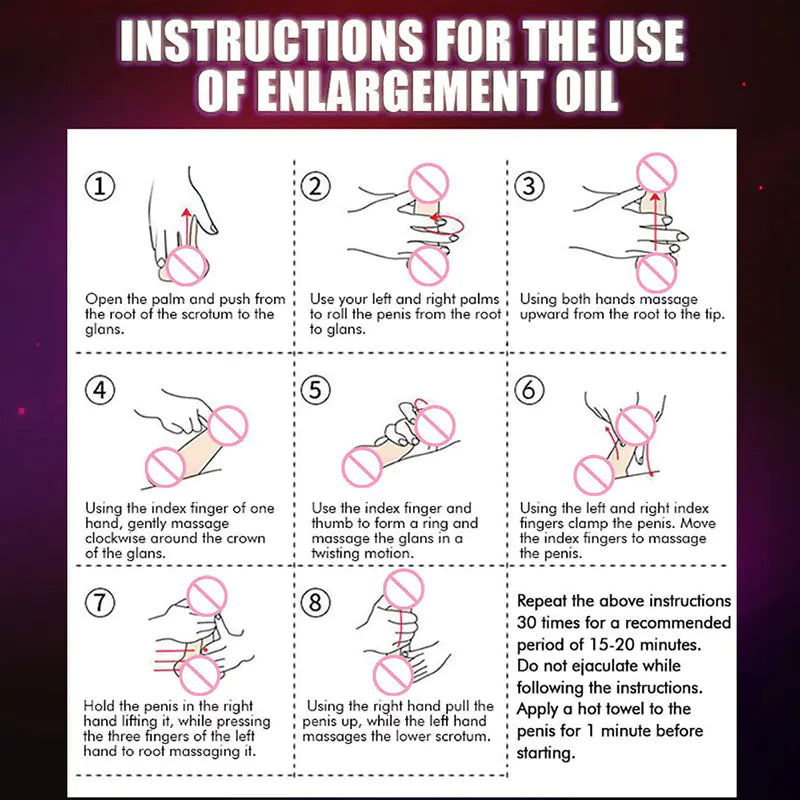 Men's Essential Oil for Penis Thickening and Growth