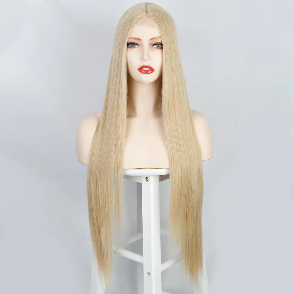 Front Lace Long Straight Hair Synthetic Wig