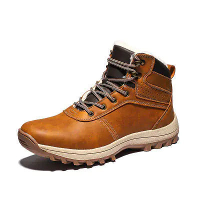 Men's High Top Shoes with Cashmere Lining