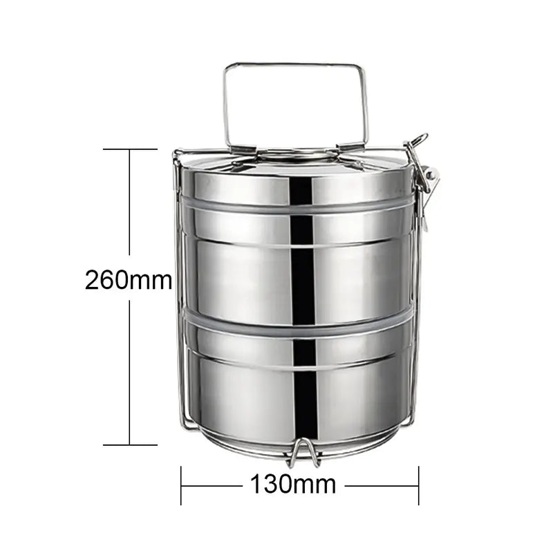 Stainless Steel Double-Layer Insulated Lunch Box