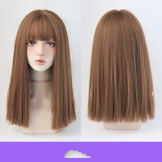 Invisible Simulation Wig Set - Natural Long Straight Hair