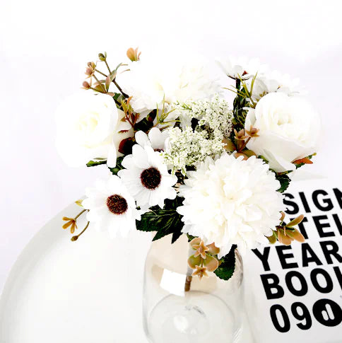 Artificial Flower Arrangement with Roses and Hydrangeas (One Piece)