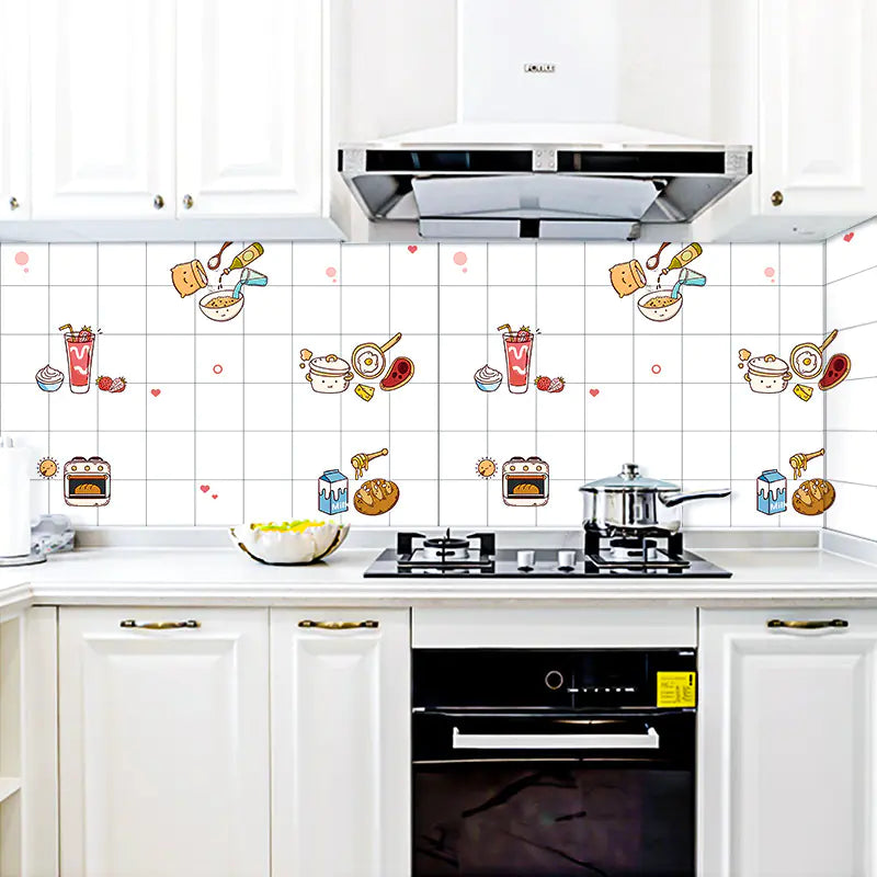 Self-Adhesive Waterproof Kitchen Oil-Resistant Stickers