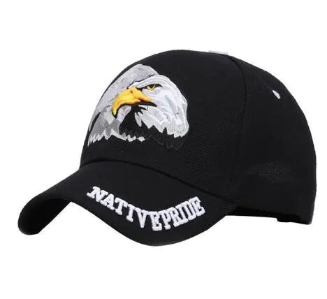 Embroidered Eagle Baseball Cap for Summer Outdoor Use
