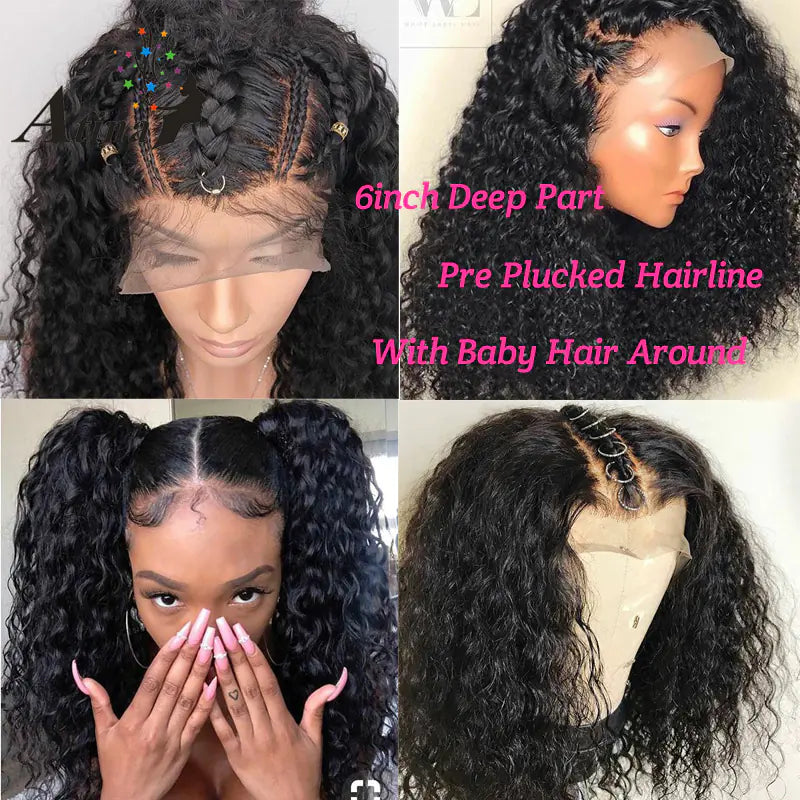 New Long Curly Lace Wig for Women - Black Hairpiece