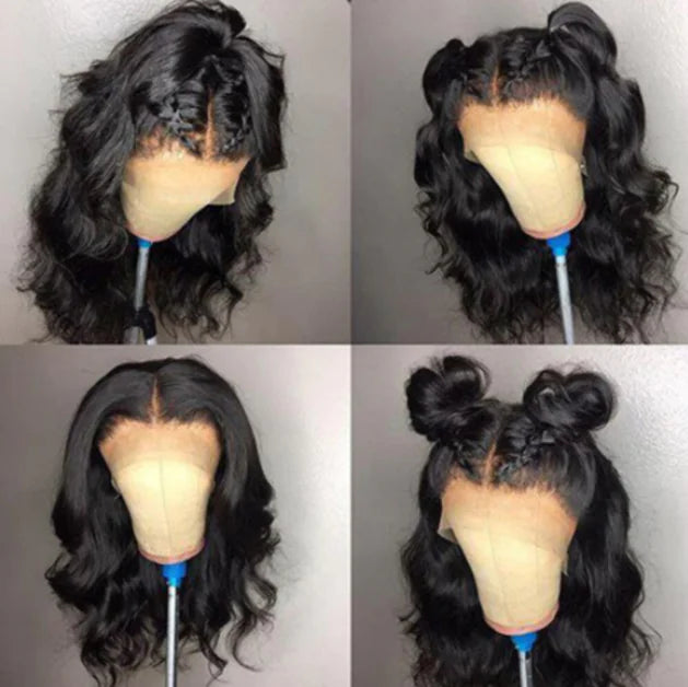 Lace Front Medium-Length Curly Wig for Women