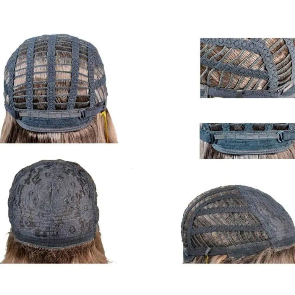 Short Straight Synthetic Wig for Women with Middle Part