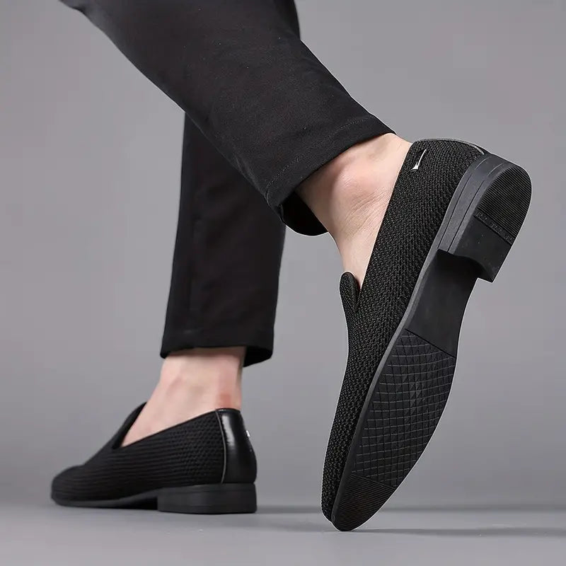 Men's Lightweight Non-Slip Knitted Loafers for Casual Wear