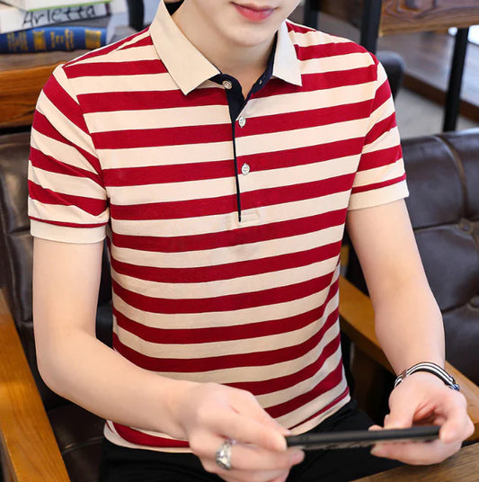 Men's Short Sleeve Polo Shirt (One Piece)