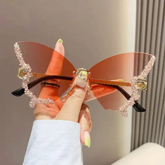 Rhinestone Butterfly Sunglasses for Women (One Pair)