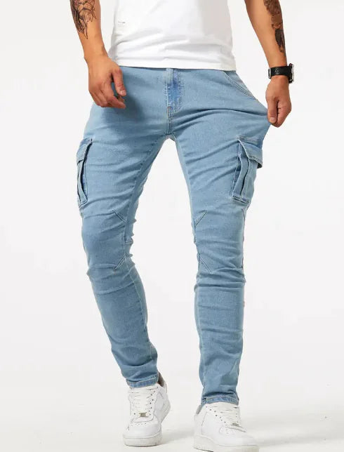 UrbanElite™ Cargo Jeans - Black Men's Work Pants