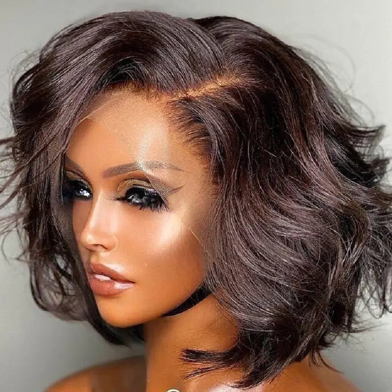 Chemical Fiber Short Curly Front Lace Wig Cover